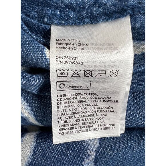 H&M Women's Wide-cut Cotton Dress Blue White Stripe Oversized Size M - Picture 4 of 9